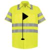 Men's High Visibility Safety Short Sleeve Work Shirt Thumbnail