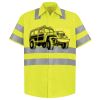 Men's High Visibility Safety Short Sleeve Work Shirt Thumbnail