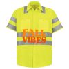 Men's High Visibility Safety Short Sleeve Work Shirt Thumbnail