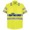 Men's High Visibility Safety Short Sleeve Work Shirt Thumbnail