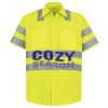 Men's High Visibility Safety Short Sleeve Work Shirt Thumbnail
