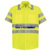 Men's High Visibility Safety Short Sleeve Work Shirt Thumbnail