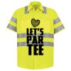 Men's High Visibility Safety Short Sleeve Work Shirt Thumbnail