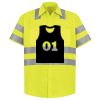 Men's High Visibility Safety Short Sleeve Work Shirt Thumbnail