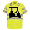Men's High Visibility Safety Short Sleeve Work Shirt Thumbnail