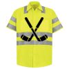 Men's High Visibility Safety Short Sleeve Work Shirt Thumbnail