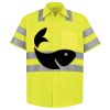 Men's High Visibility Safety Short Sleeve Work Shirt Thumbnail
