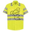 Men's High Visibility Safety Short Sleeve Work Shirt Thumbnail