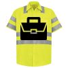 Men's High Visibility Safety Short Sleeve Work Shirt Thumbnail