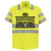 Men's High Visibility Safety Short Sleeve Work Shirt Thumbnail