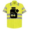 Men's High Visibility Safety Short Sleeve Work Shirt Thumbnail